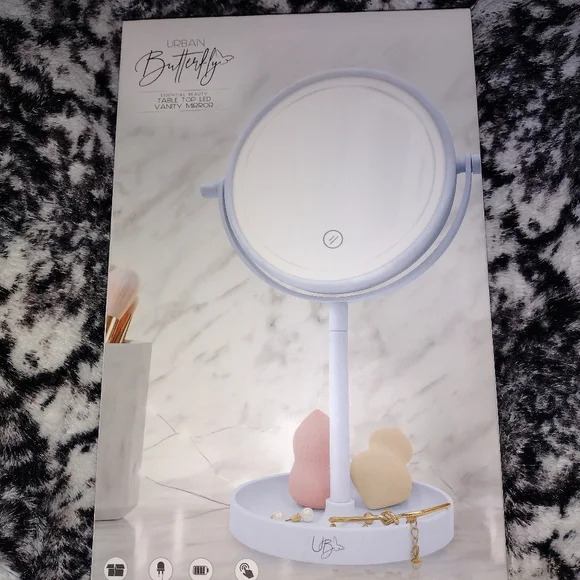 Urban butterfly table top cheap led vanity mirror